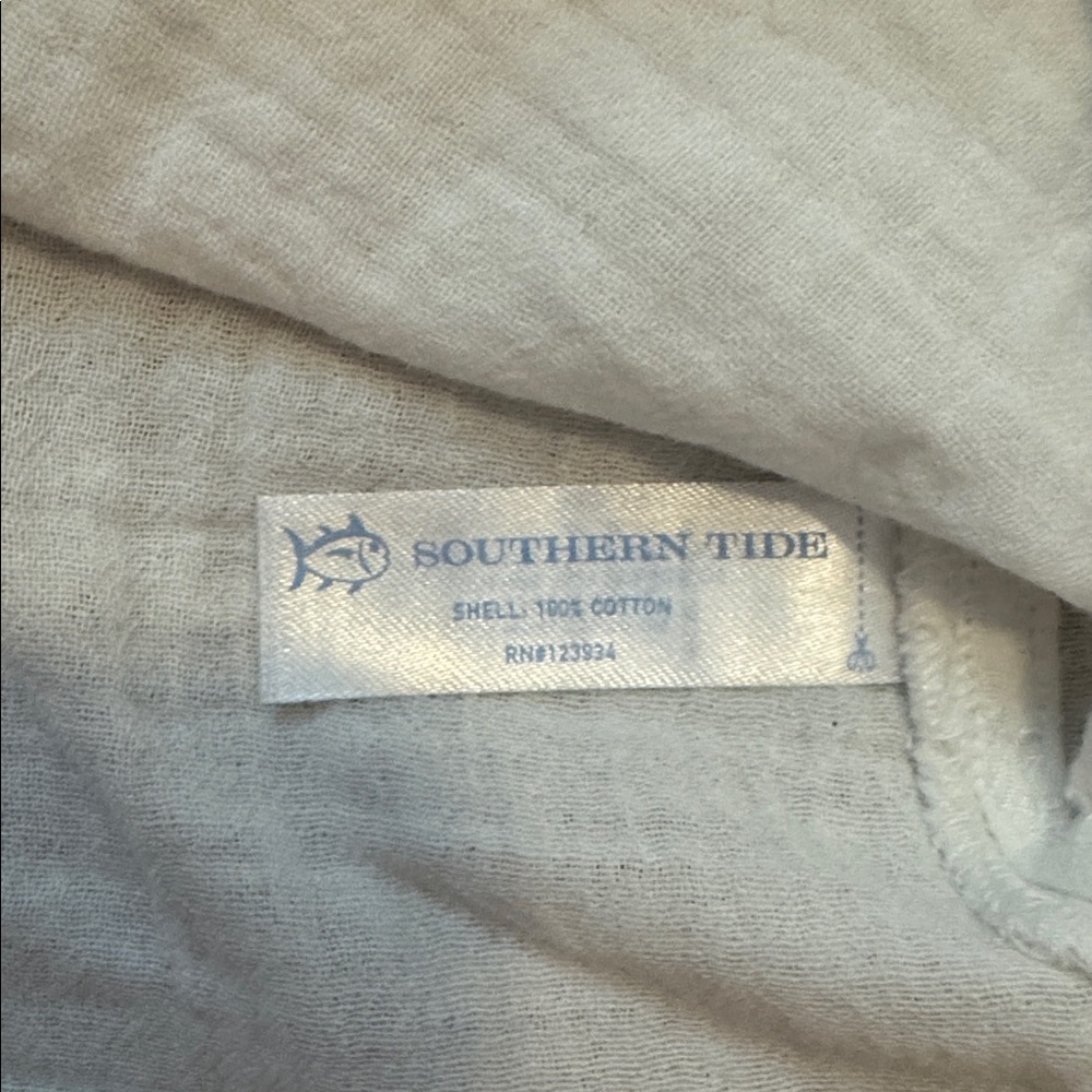 Southern Tide Cream Pocket Tee 100% Cotten | Medium - Picture 3 of 4